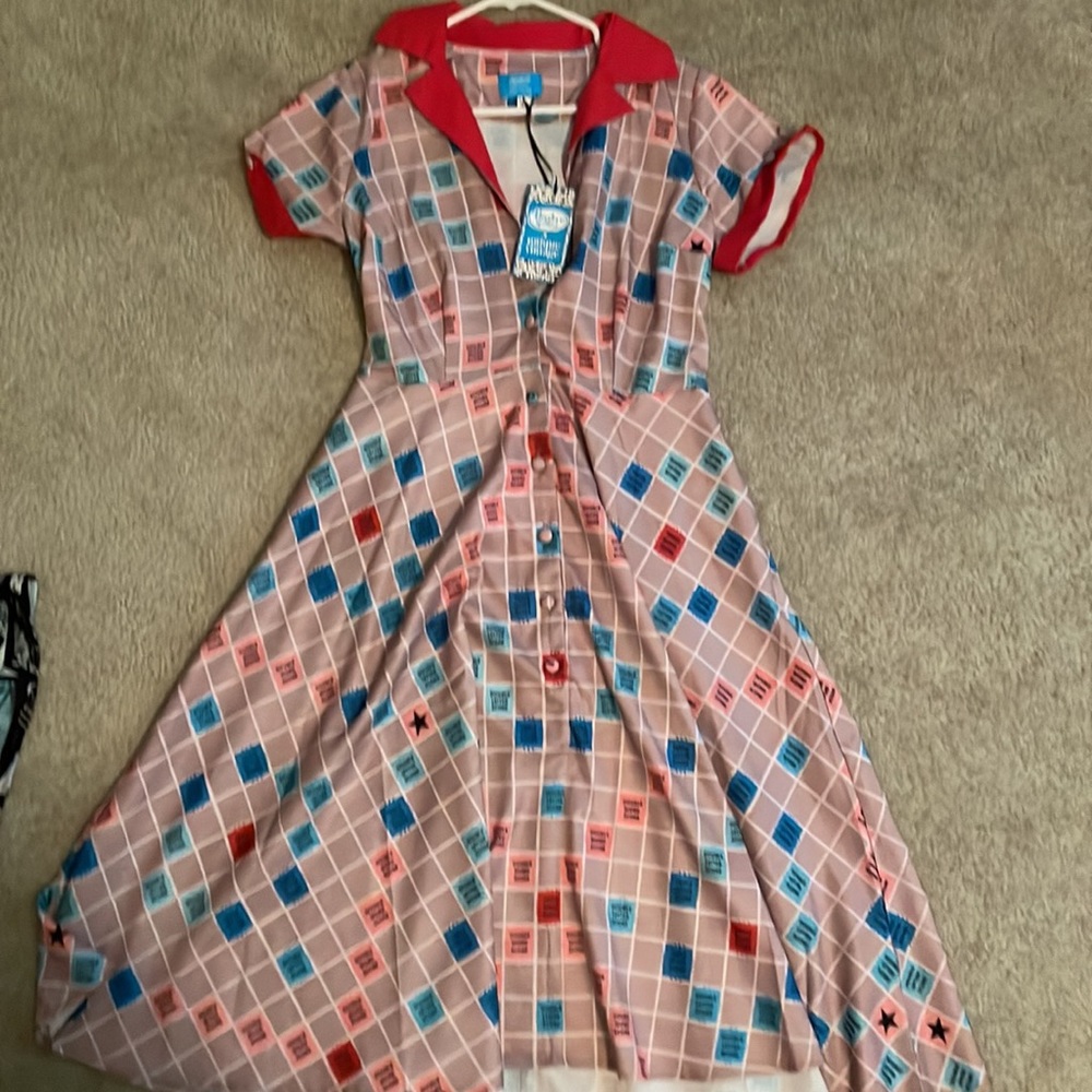 Unique Vintage x Hasbro Scrabble Dress!!!